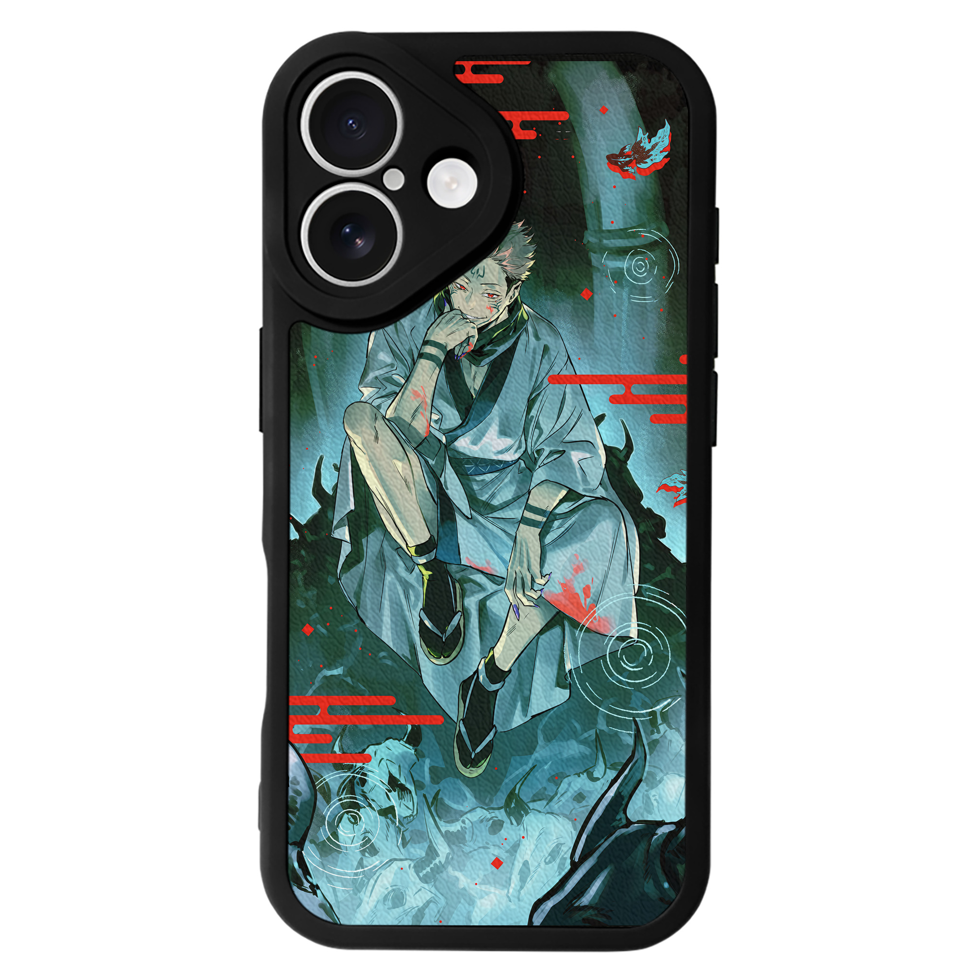 （画像用） 呪術廻戦 Jujutsu Kaisen 【iPhone 16シリーズ対応】シリコンスマホケース（レザー調） 材質：シリコン